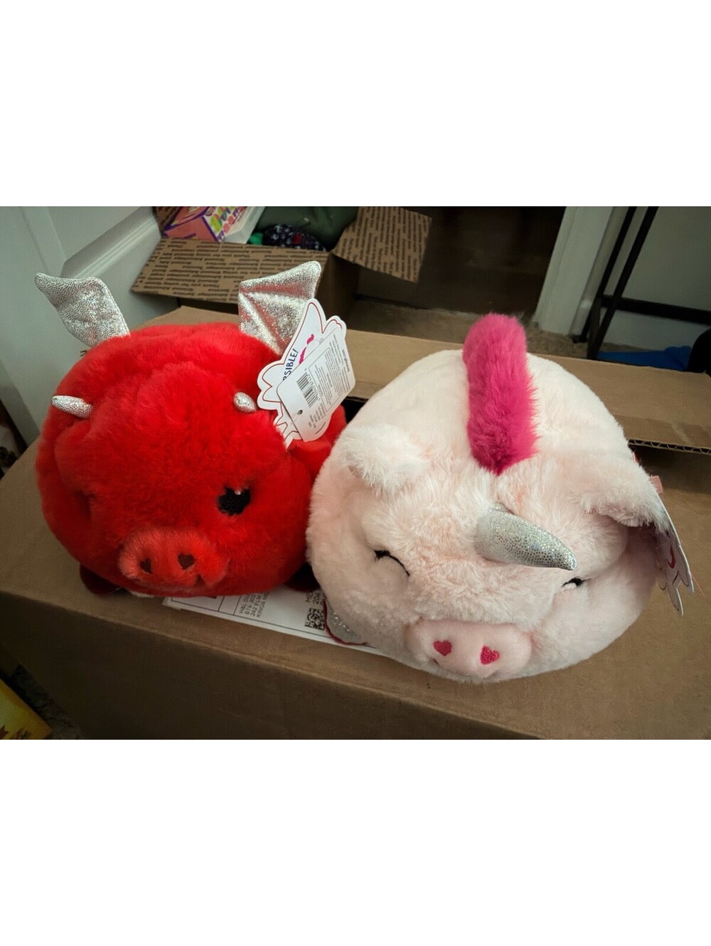 Aurora Reversible Plush Unicorn to Dragon Flip Stuffed Animal Toy qty 2